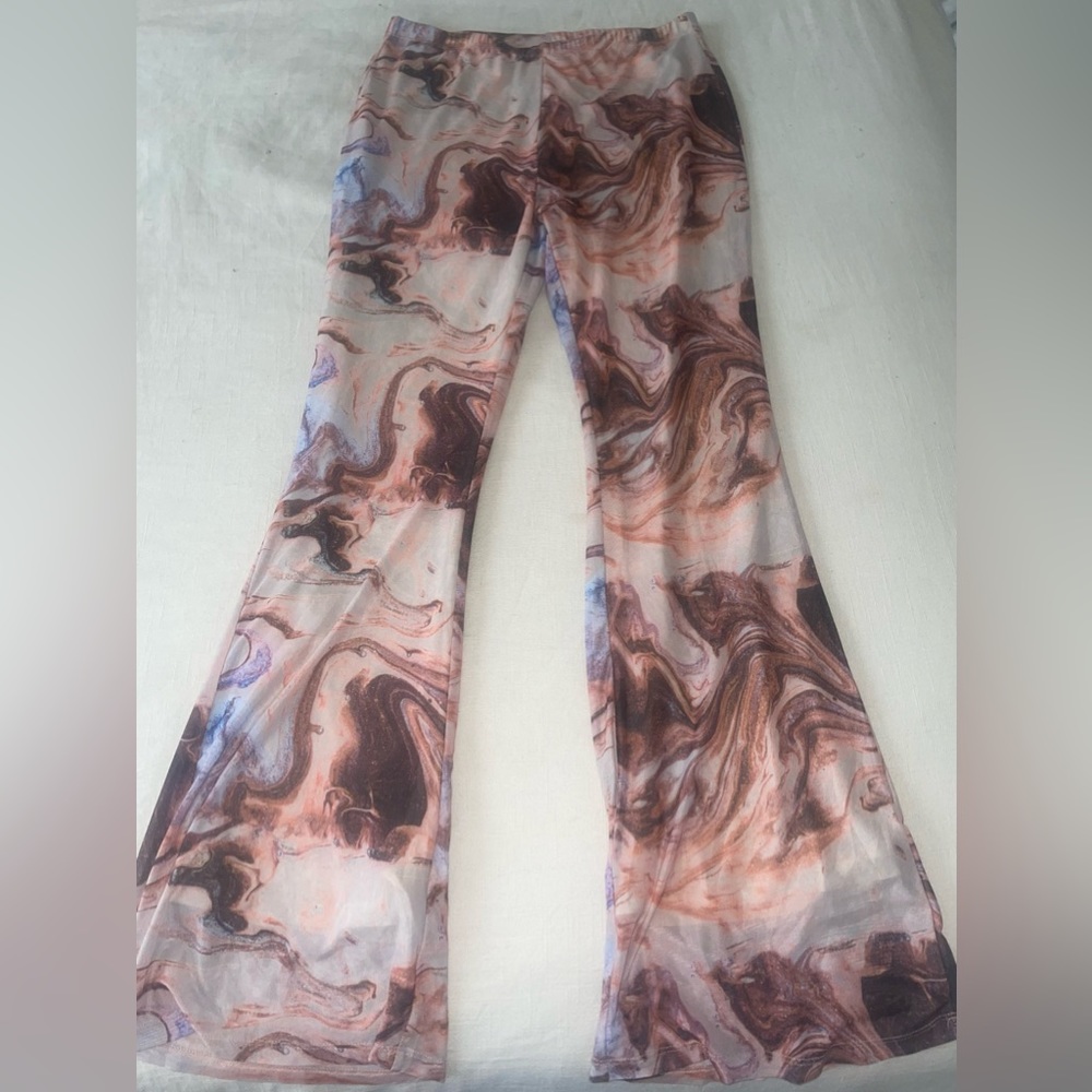 Marbled Flowy Pants